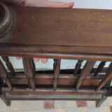 Old vintage wooden magazine rack
