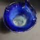 Vintage blown glass vase, Moorish art glassware, 20th century