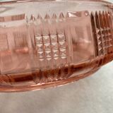 Art Deco pink glass fruit bowl or dish