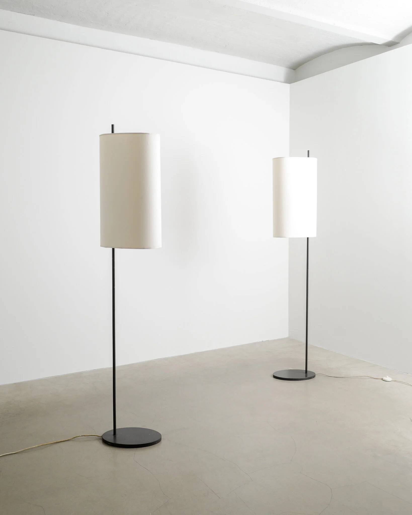 Pair of Danish Mid Century Arne Jacobsen "AJ Royal" Floor Lamps, 1950s
