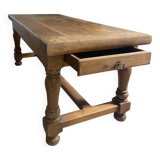 Solid oak farmhouse table