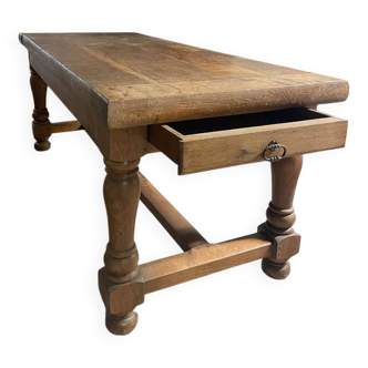 Solid oak farmhouse table