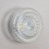 Mid Century Modern Germany Cut Glass Flush Mount or Sconce 60s