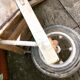 Decorative French Wooden Wheelbarrow
