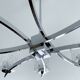 Large Vintage Architectonic  Chrome Glass Pendant Light