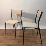 Paire de chaises retapissées