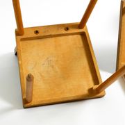 Two rare demountable plywood chairs by Axel Kufus model Stöcke for Atoll