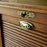 Cabinet with curtains early XXeme oak