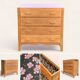 Commode vintage chêne brut massif 1950