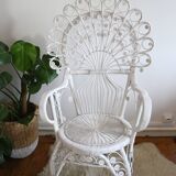 Peacok rattan armchair