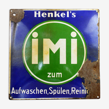 Ancienne plaque émaillée Henkel's années 30