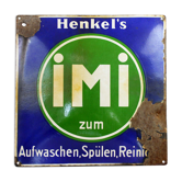 Old Henkel's 1930s enamel plate