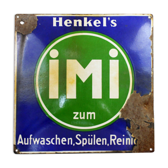 Old Henkel's 1930s enamel plate