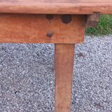 Brutalist farmhouse table Antique wooden workshop table 200cm
