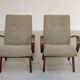 Pair of grey mottled armchairs by Jaroslav Smidek for TON Bystrice