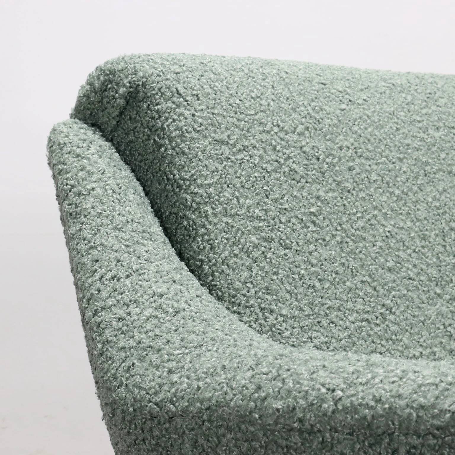Canapé vintage des années 1950-60 avec revêtement en tissu d’origine, Italie