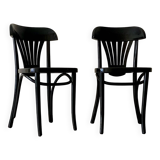 Chaise bistrot noire x2