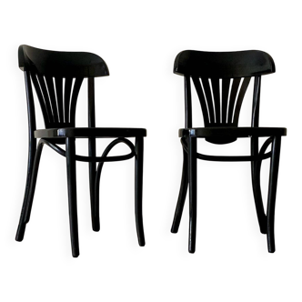 Chaise bistrot noire x2
