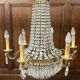Louis XVI style hot air balloon chandelier with tassels