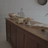 Old trading counter in solid oak – 19th century trade furniture