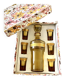 Italian liqueur service in amber and gold glass