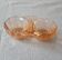 saleron pink glass - salt and pepper shaker - antique