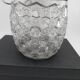 Biscuit, ice cube or candy pot, made of crystal and metal.