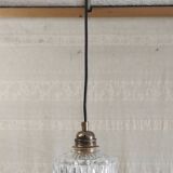 Vintage globe table lamp in glass - mid 20th century