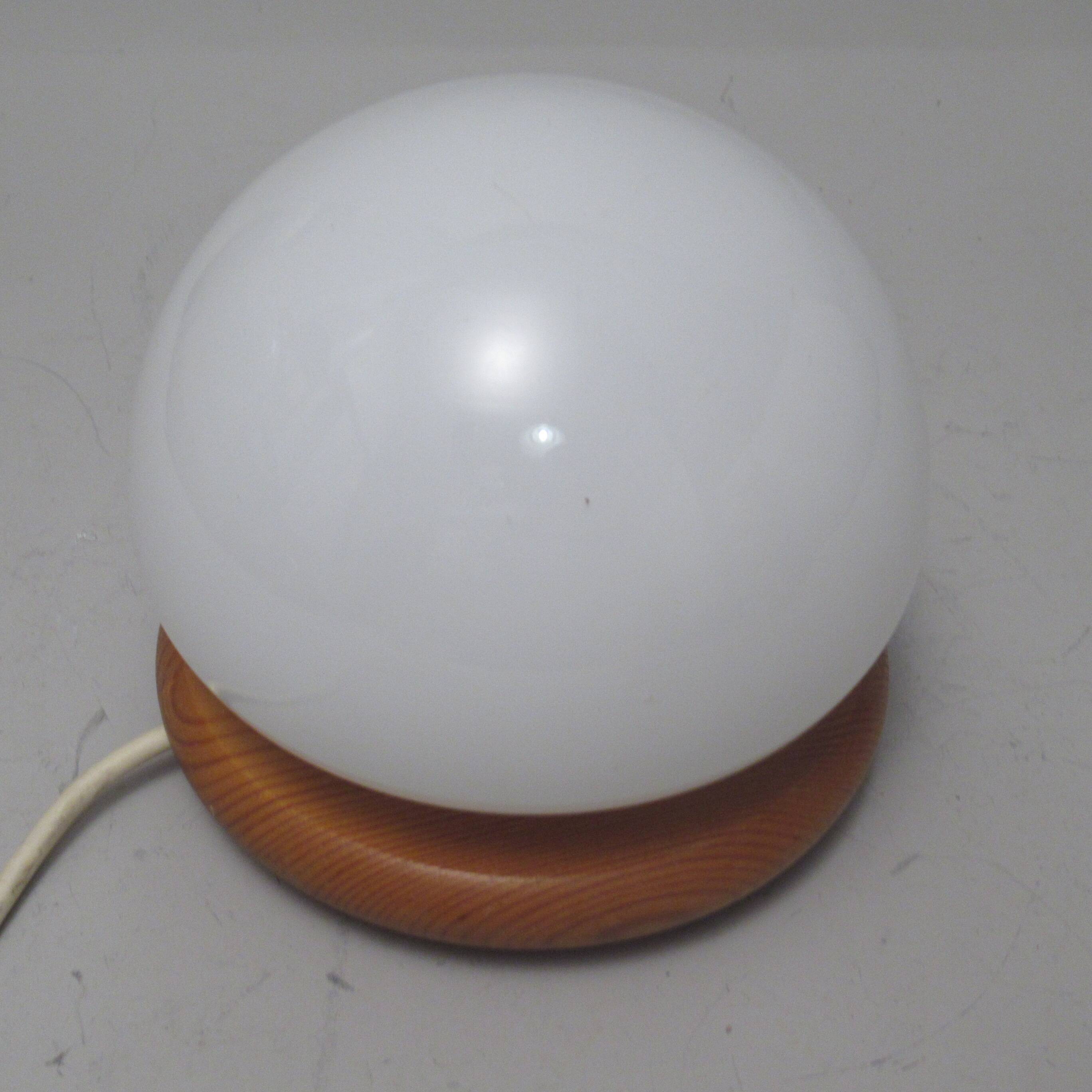 Cosmo Designs 1970s pine base globe lamp