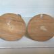 Pair of natural wood candlesticks
