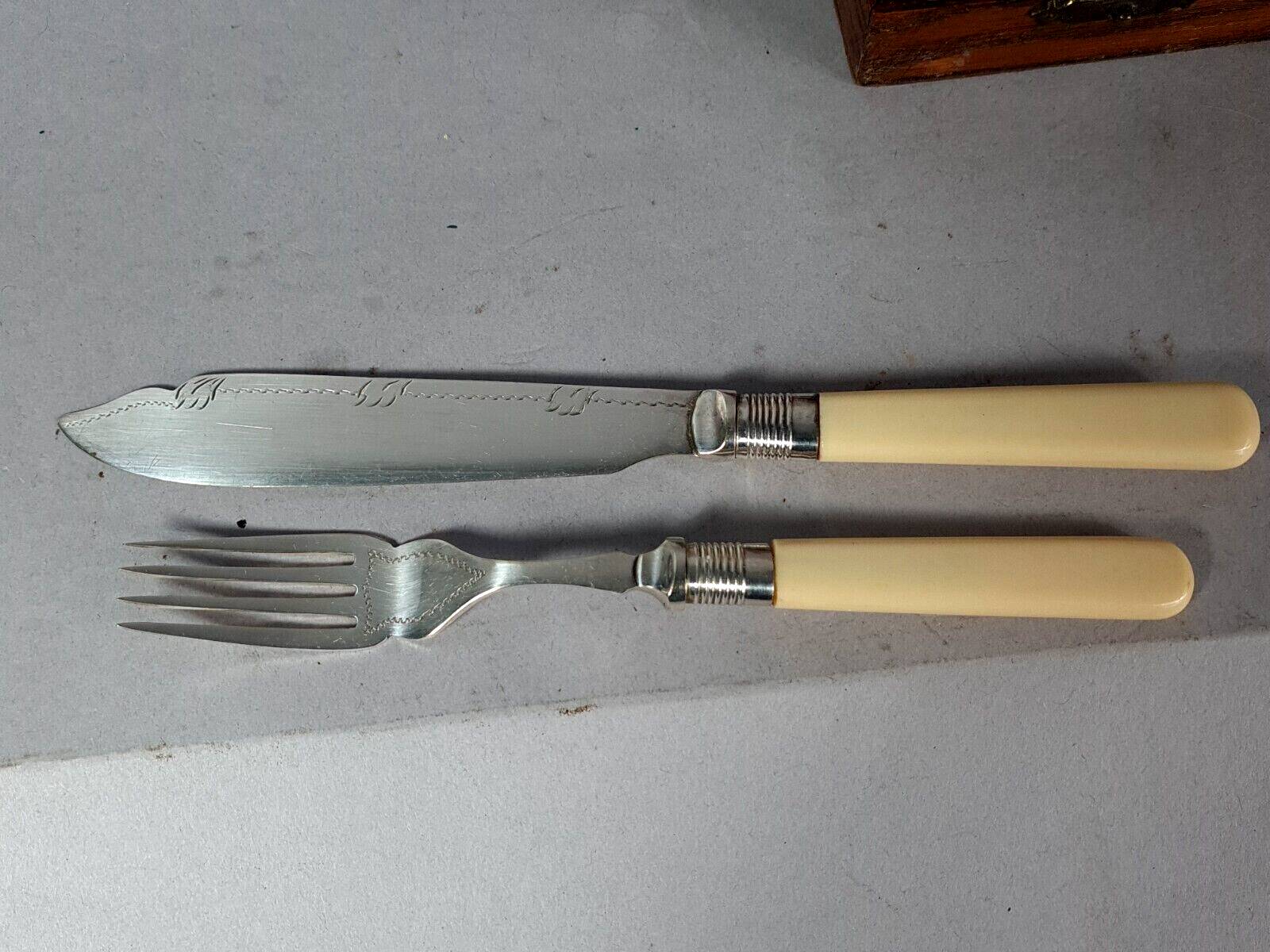 EPNS silver metal fish service, 6 people complete, good condition SB916