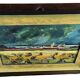 T. brice - oil on panel "breton landscape under a stormy sky" 19th century
