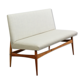 Upholstered mid century sofa