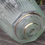 Art Deco style glass and brass pendant from the 20s/30s in water green color