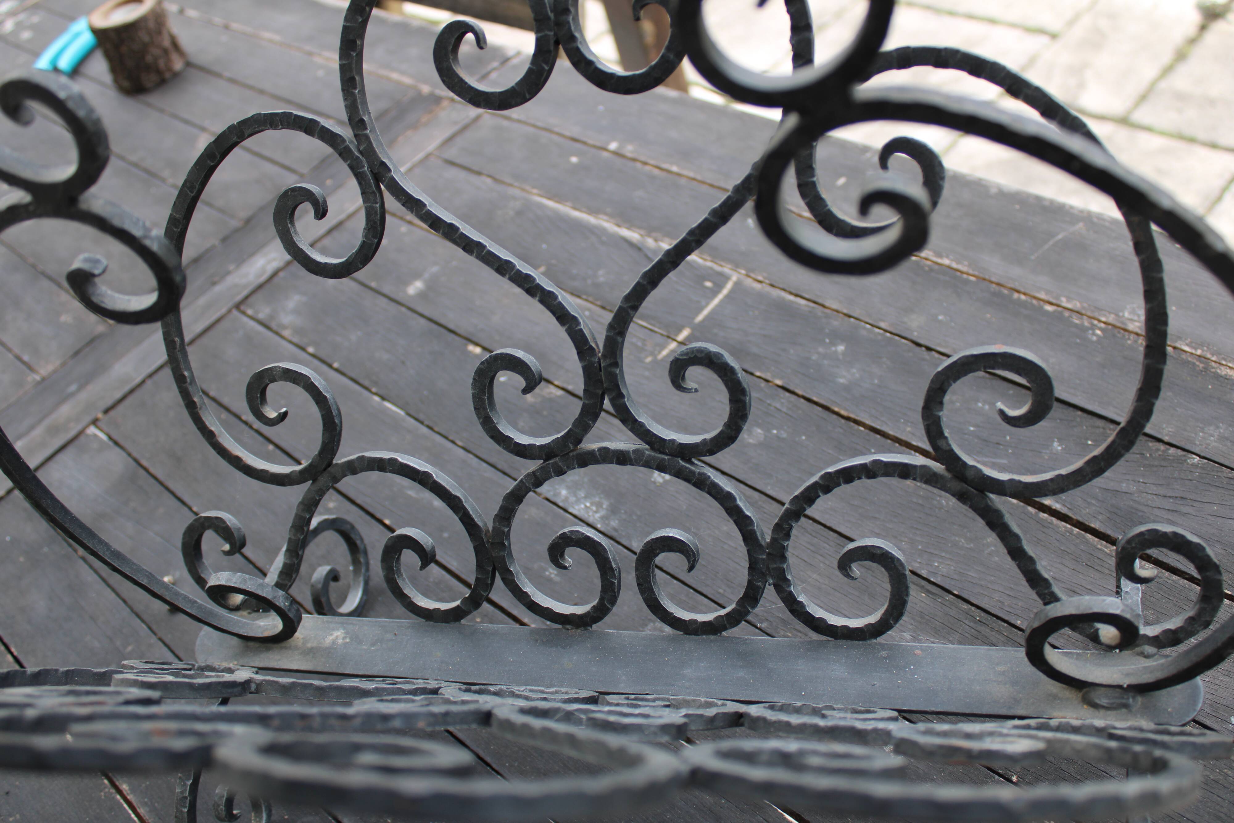 Wrought iron magazine rack