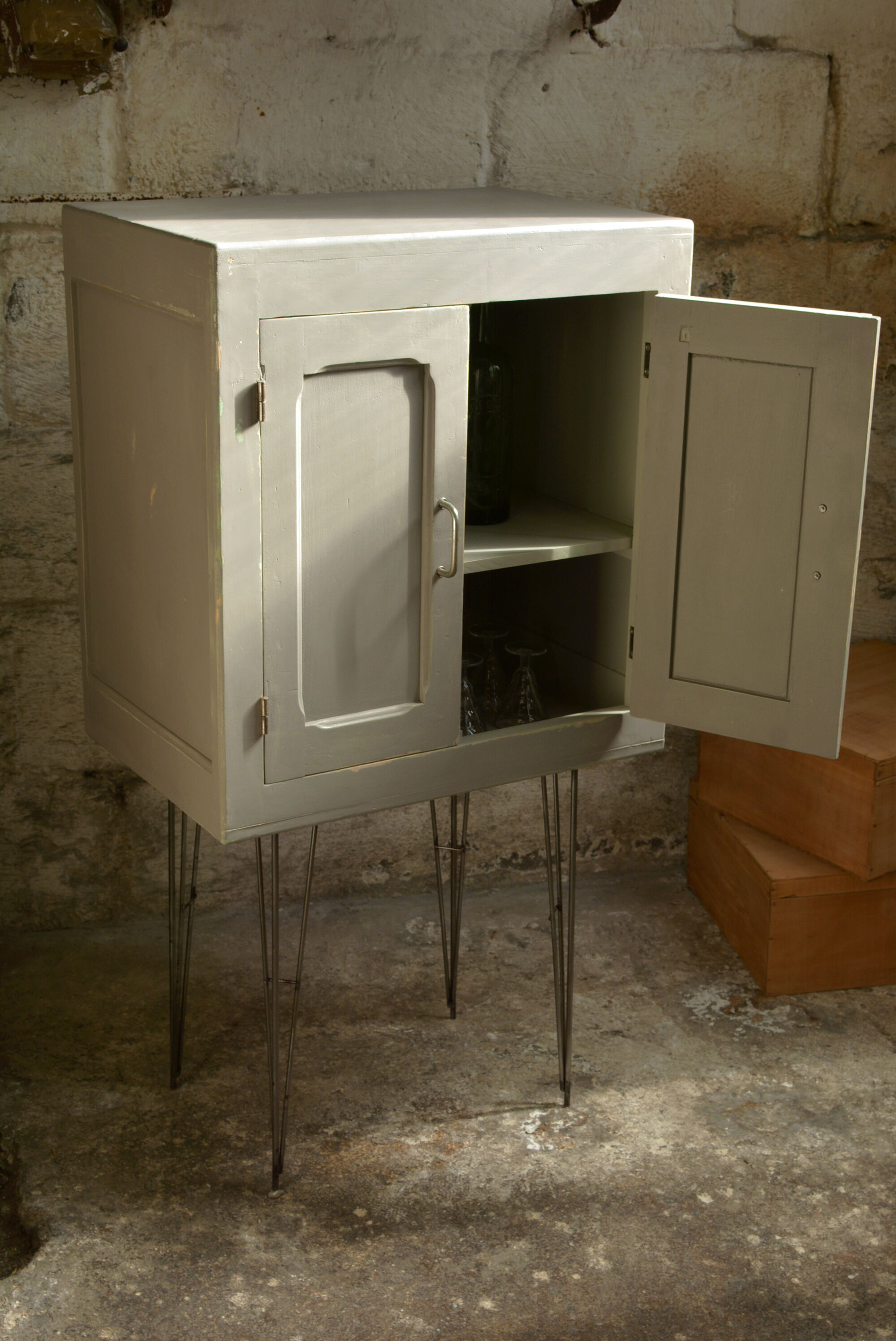Vintage storage furniture on feet