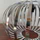 Arditi Italy saucer pendant light from the 80s with metal strips