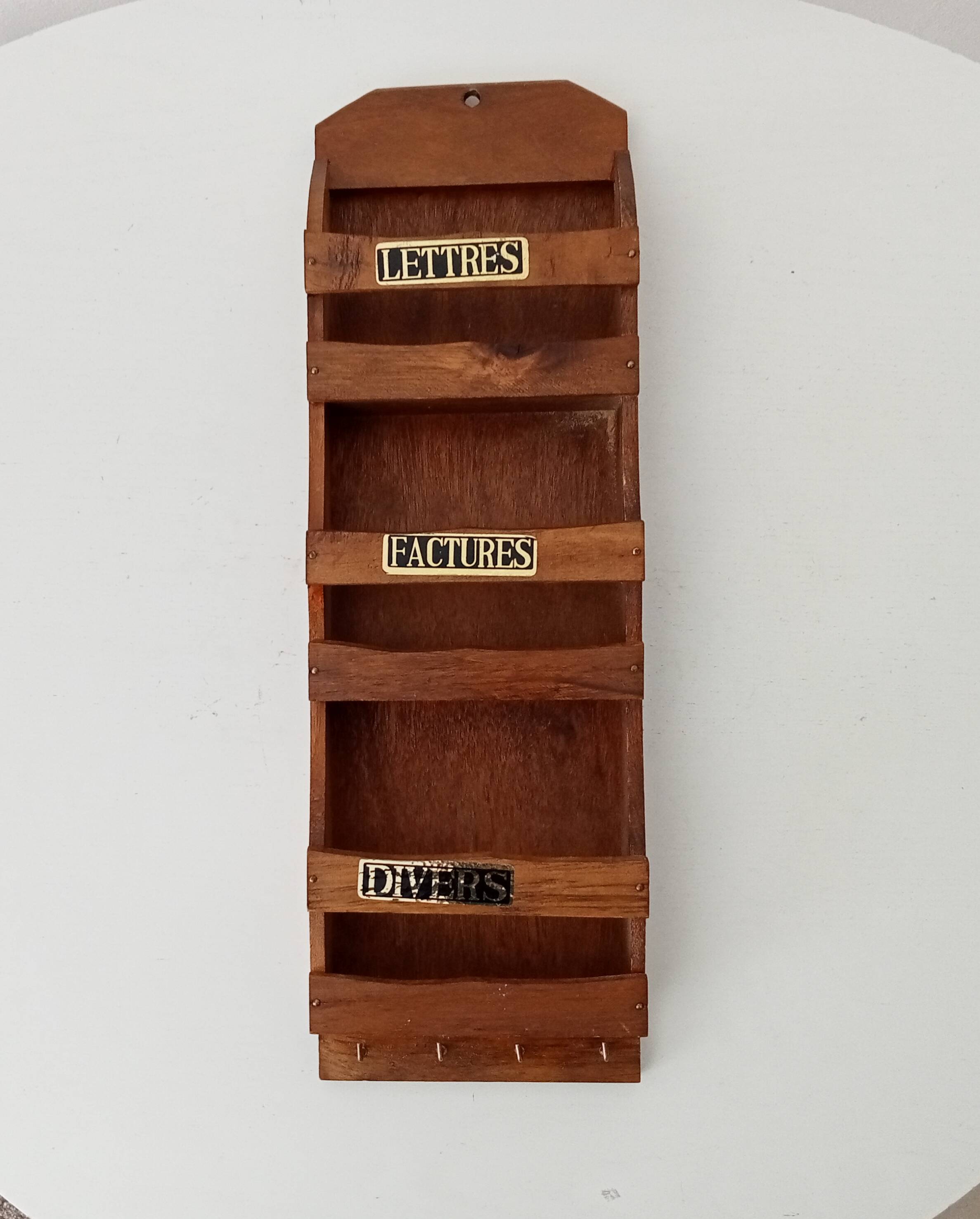 Wall mail holder key holder vintage 60s