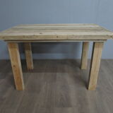 Raw farmhouse table in solid wood