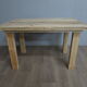 Raw farmhouse table in solid wood