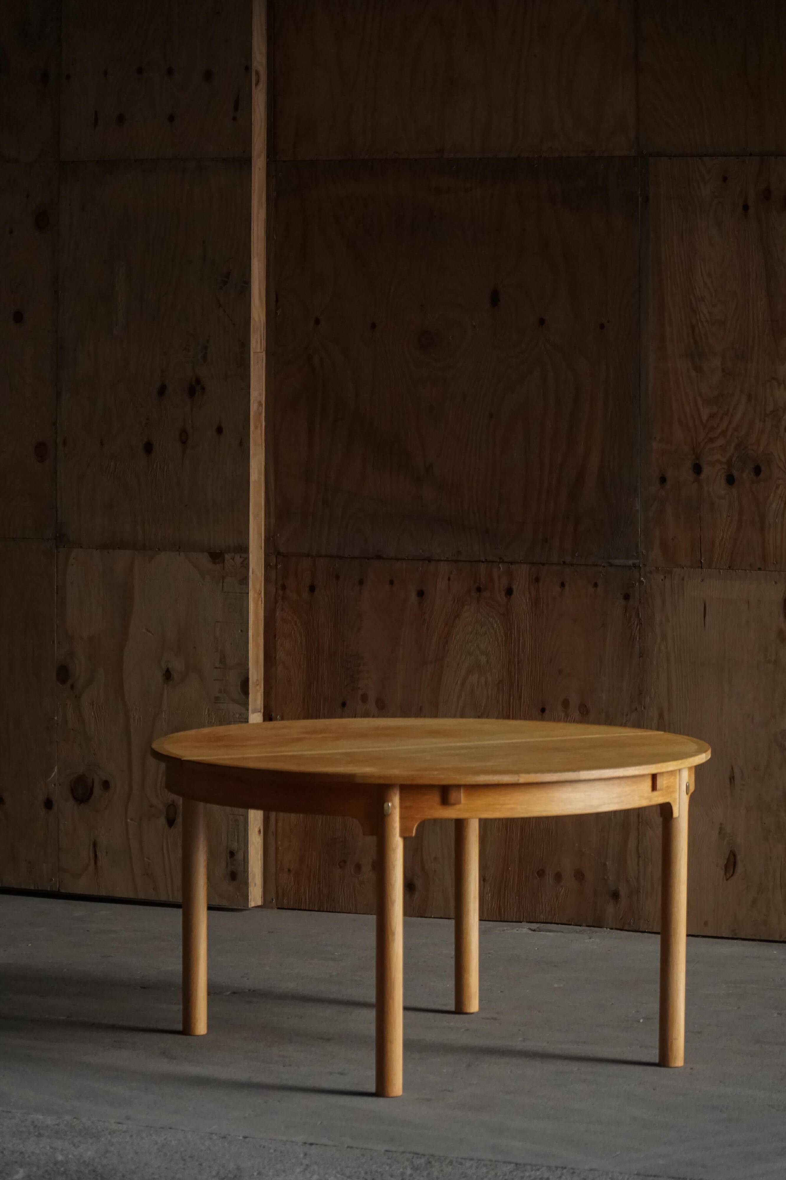 Børge Mogensen, "Øresund" dining table in oak and brass, Mid-century modern, 1950s