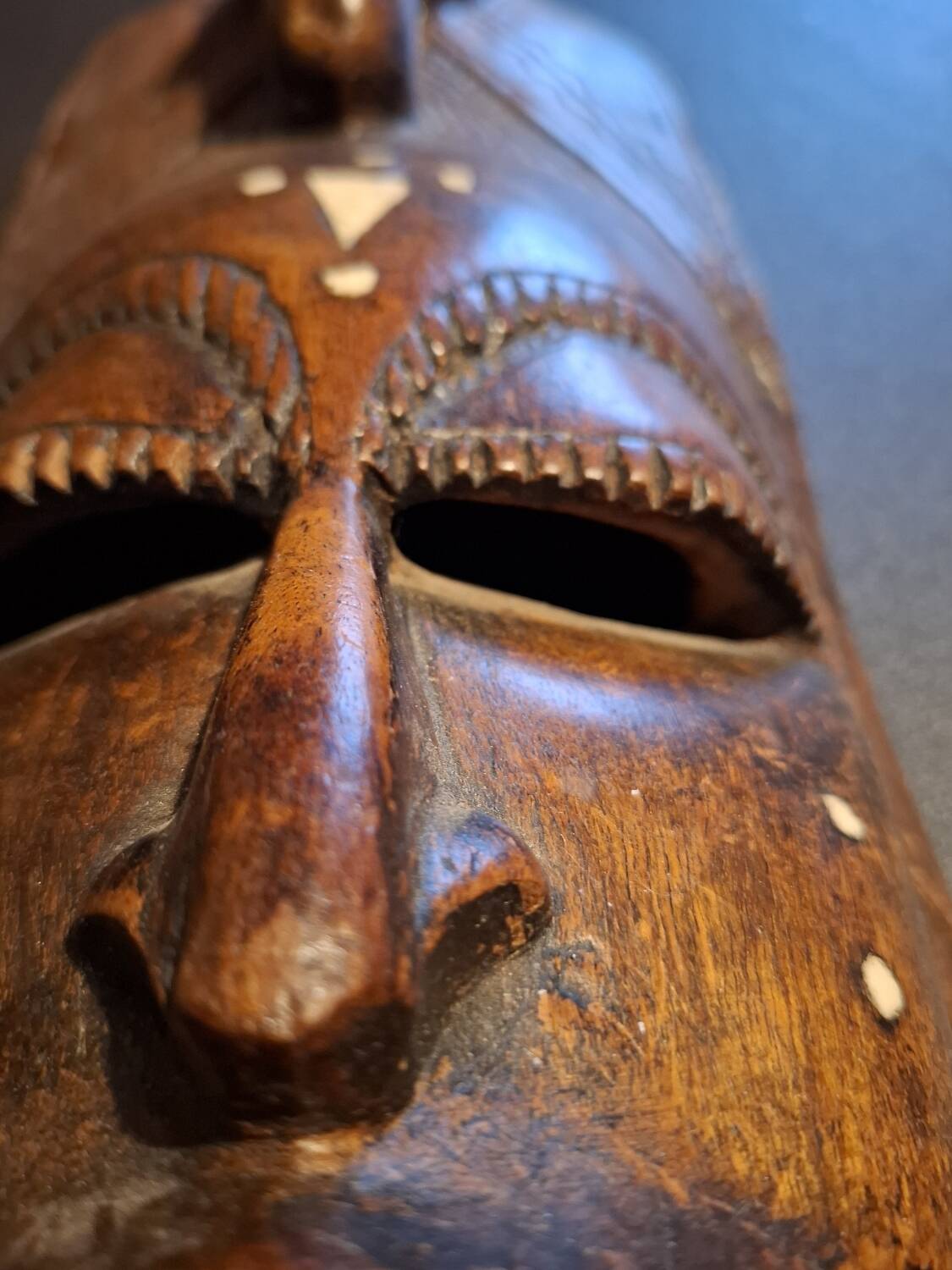 Ashanti tribal mask originating from Ghana.