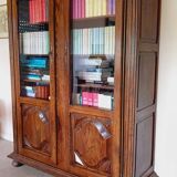Wooden glass bookcase