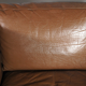 Vintage chair in teak and Danish retro leather 60s 70s