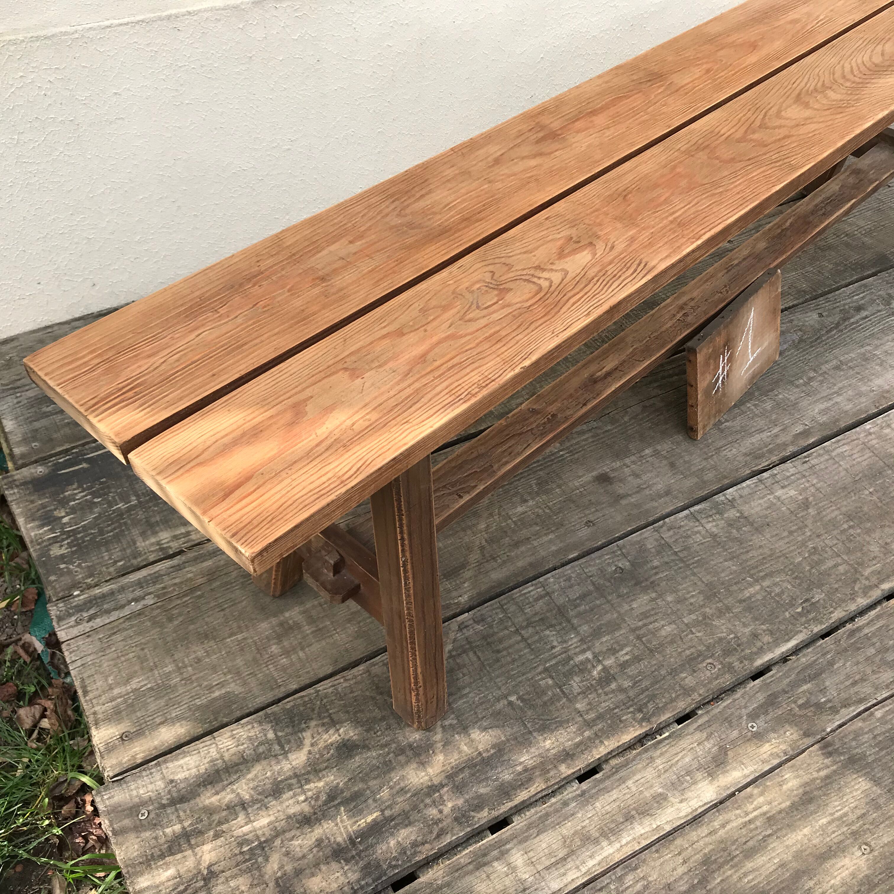 Massive larch farm bench