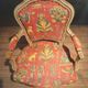 Louis XV style armchair upholstered with an Egyptian pattern.