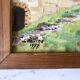 Oil painting on wood Janon valley landscape signed 1957
