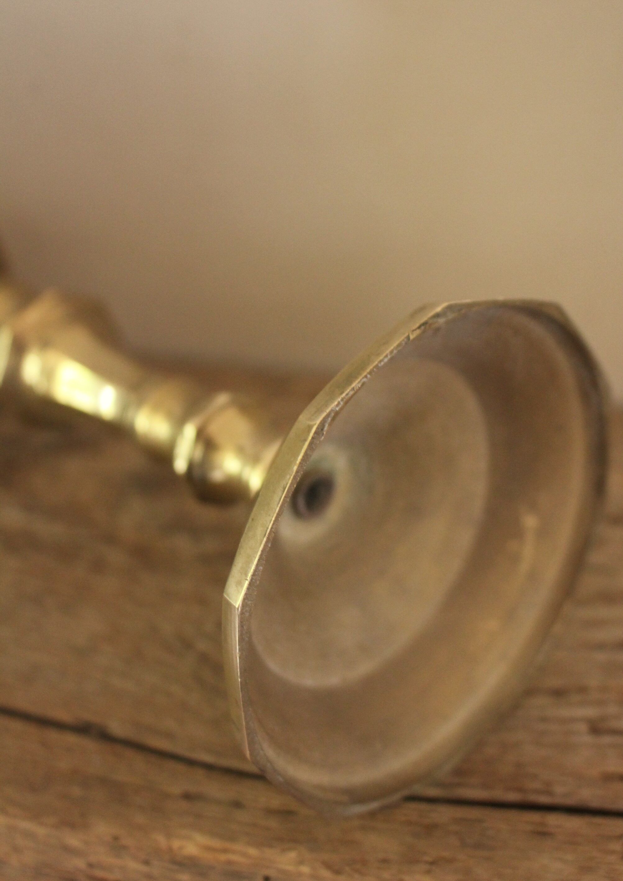 Brass torch candle holder