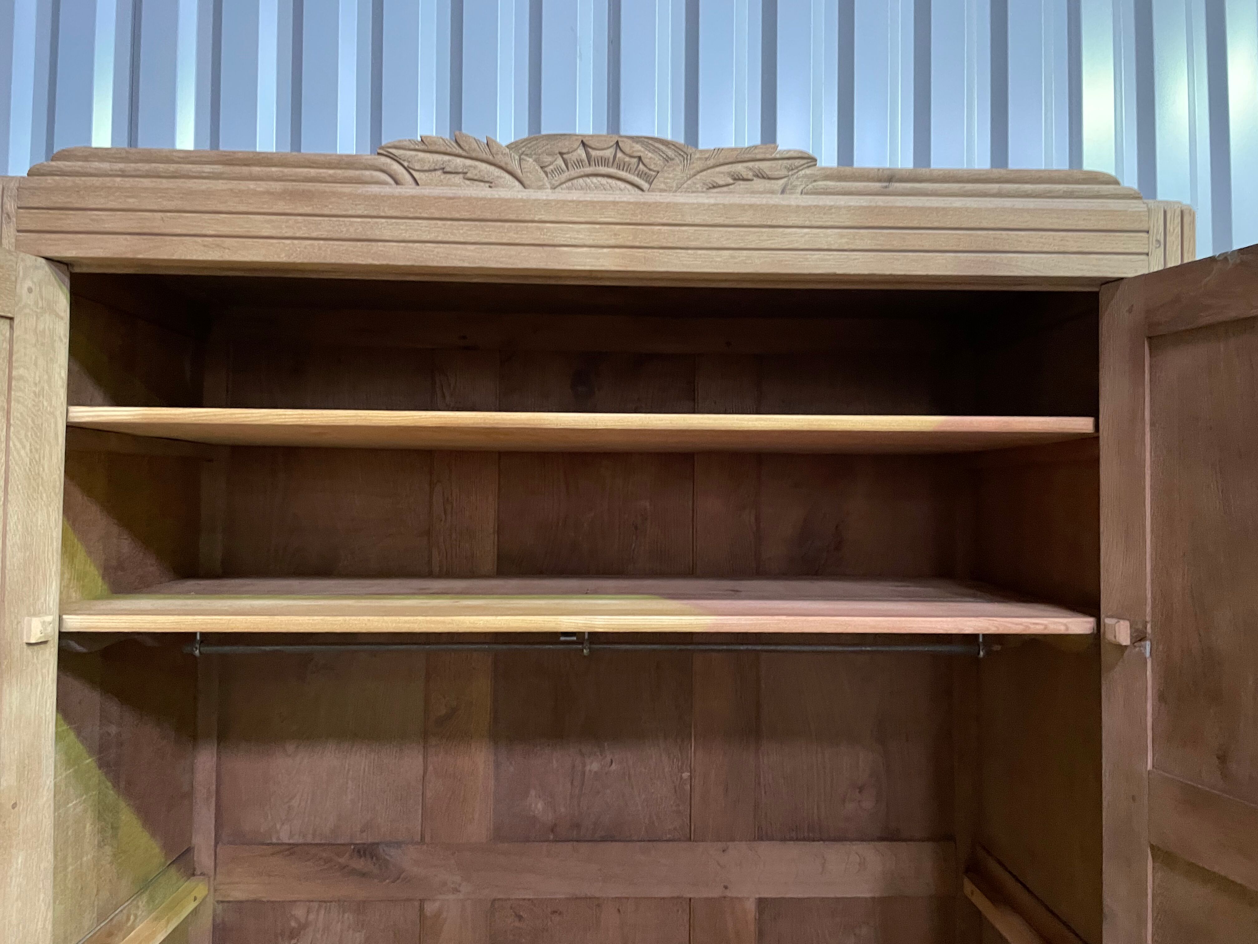 Wardrobe -Art Deco solid oak