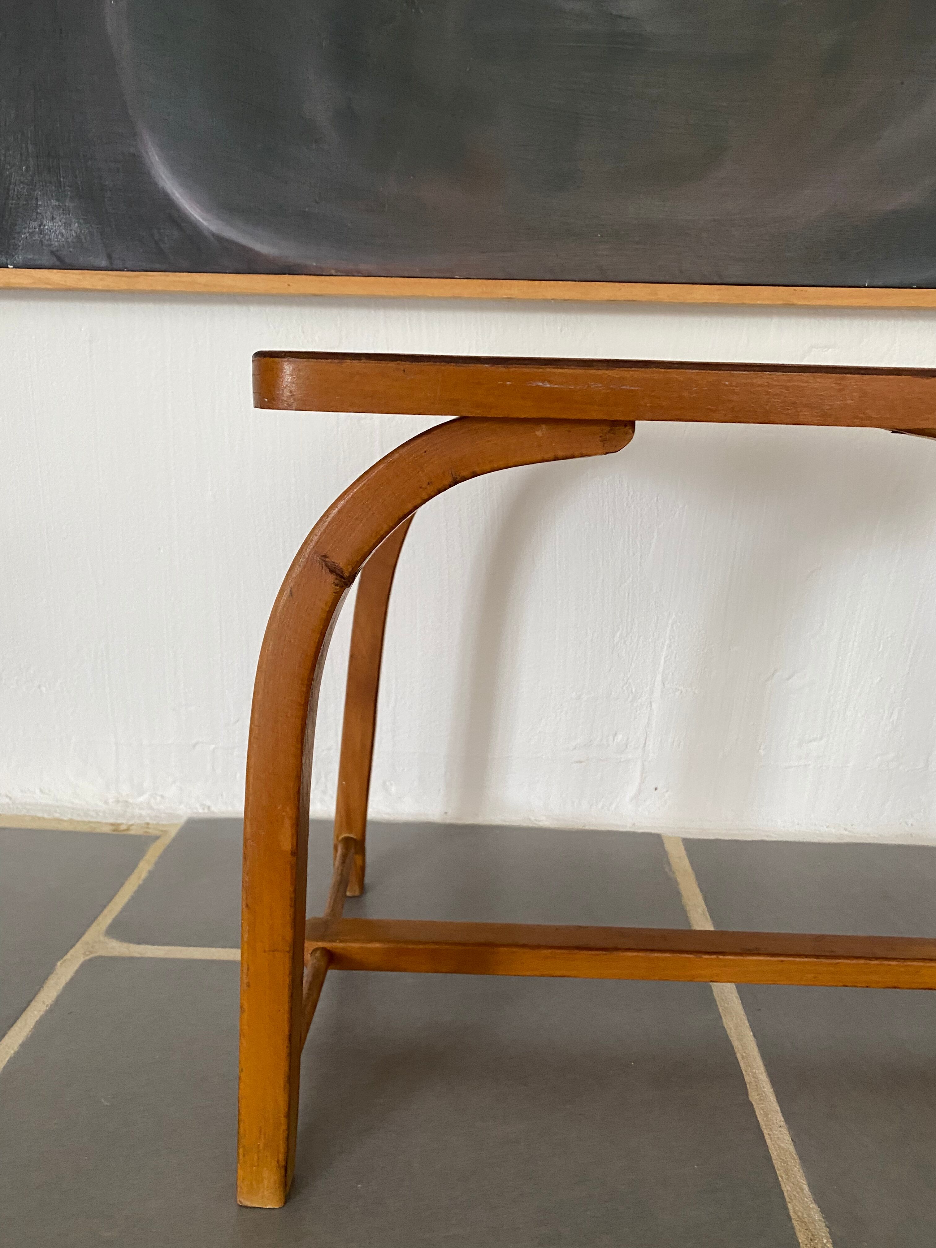 Table basse vintage bois courbey